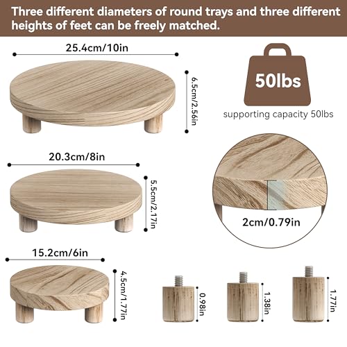 3 Pcs Wood Plant Stand Indoor Outdoor N69997