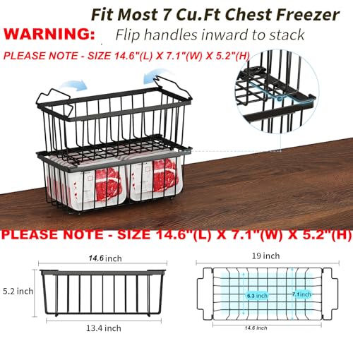 6 Pack Stackable Freezer Organizer Bins X664