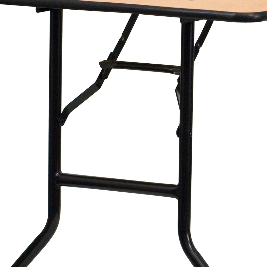 6-Foot Rectangular Wood Folding Banquet Table O336