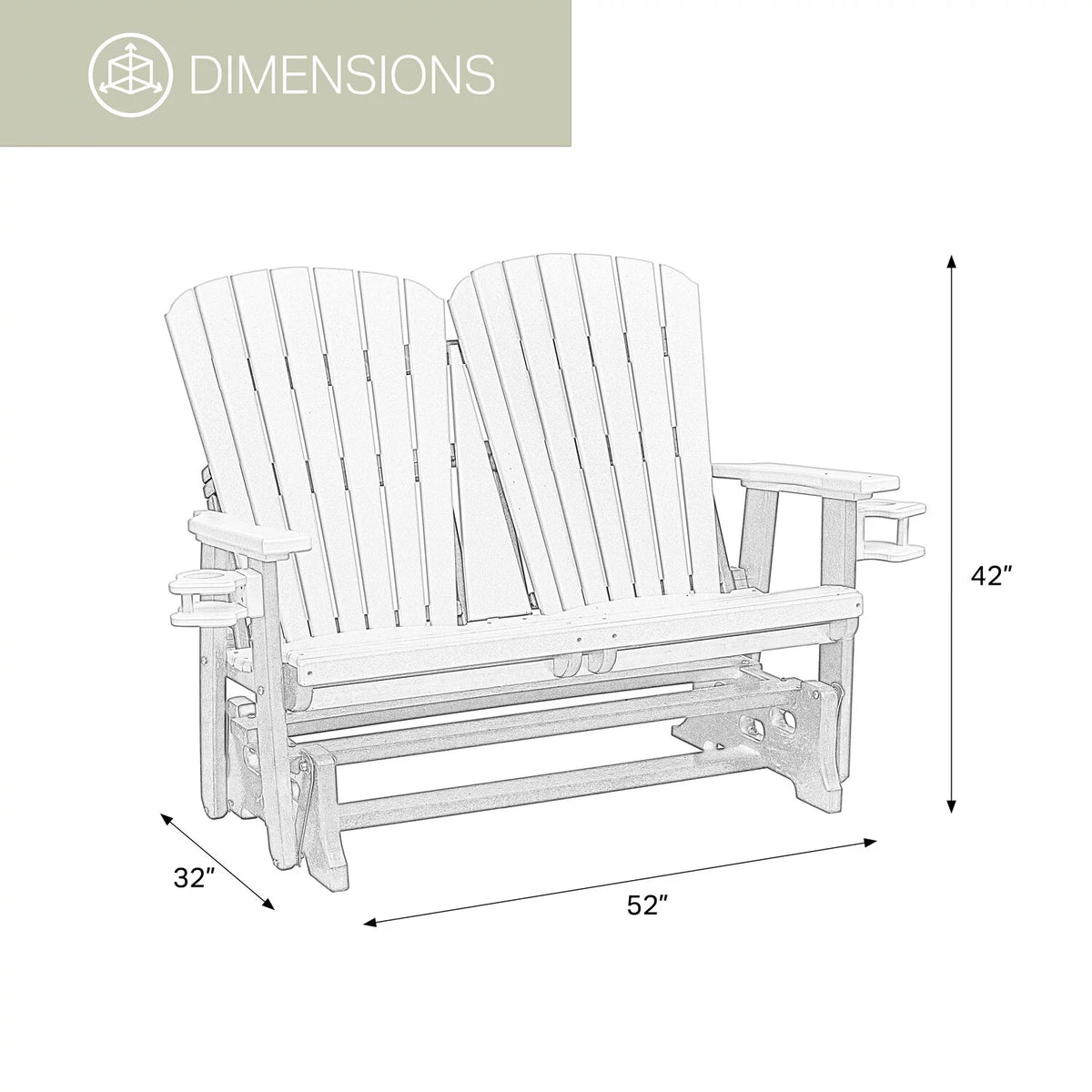 Weatherwood Back Glider with Black Base Y793638