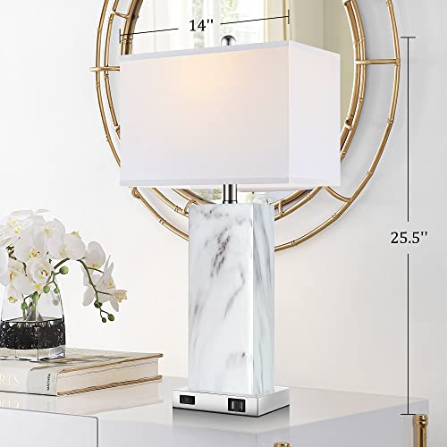 Touch Control Table Lamps Set of 2 with USB Ports and AC Outlet J20834