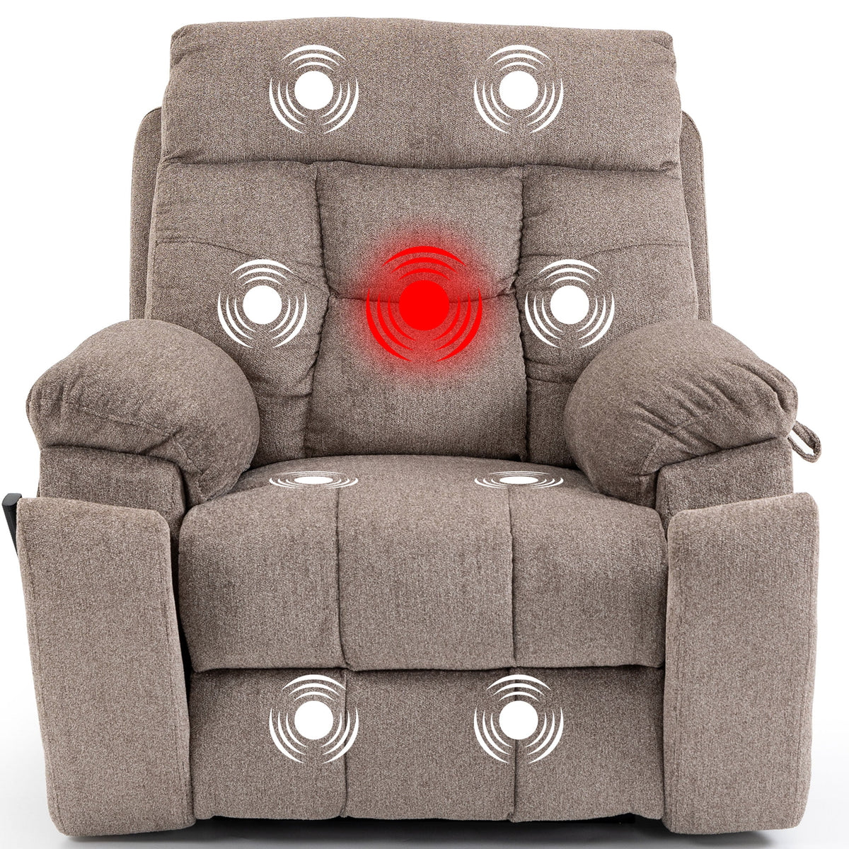 Oversized Dual Motor Power Lift Recliner Chair with Massage and Heat F178289