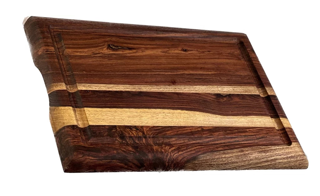 Brown Sheesham Cutting Board with Juice Groove O2146