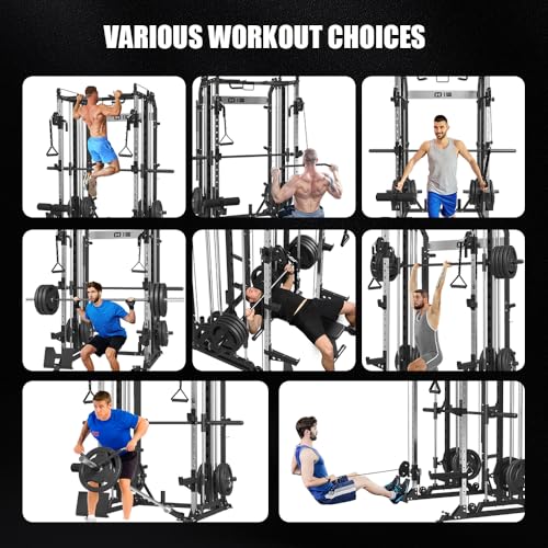 Power Cage with Barbell, LAT-Pull Down & Cable Crossover System B725049