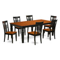 7 Piece Wood Dining Table and Chairs E8058