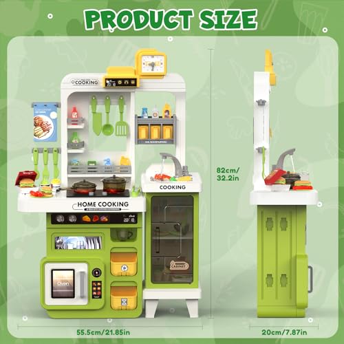 68 PCS Toddler Kitchen Playset with Light & Sound U1712