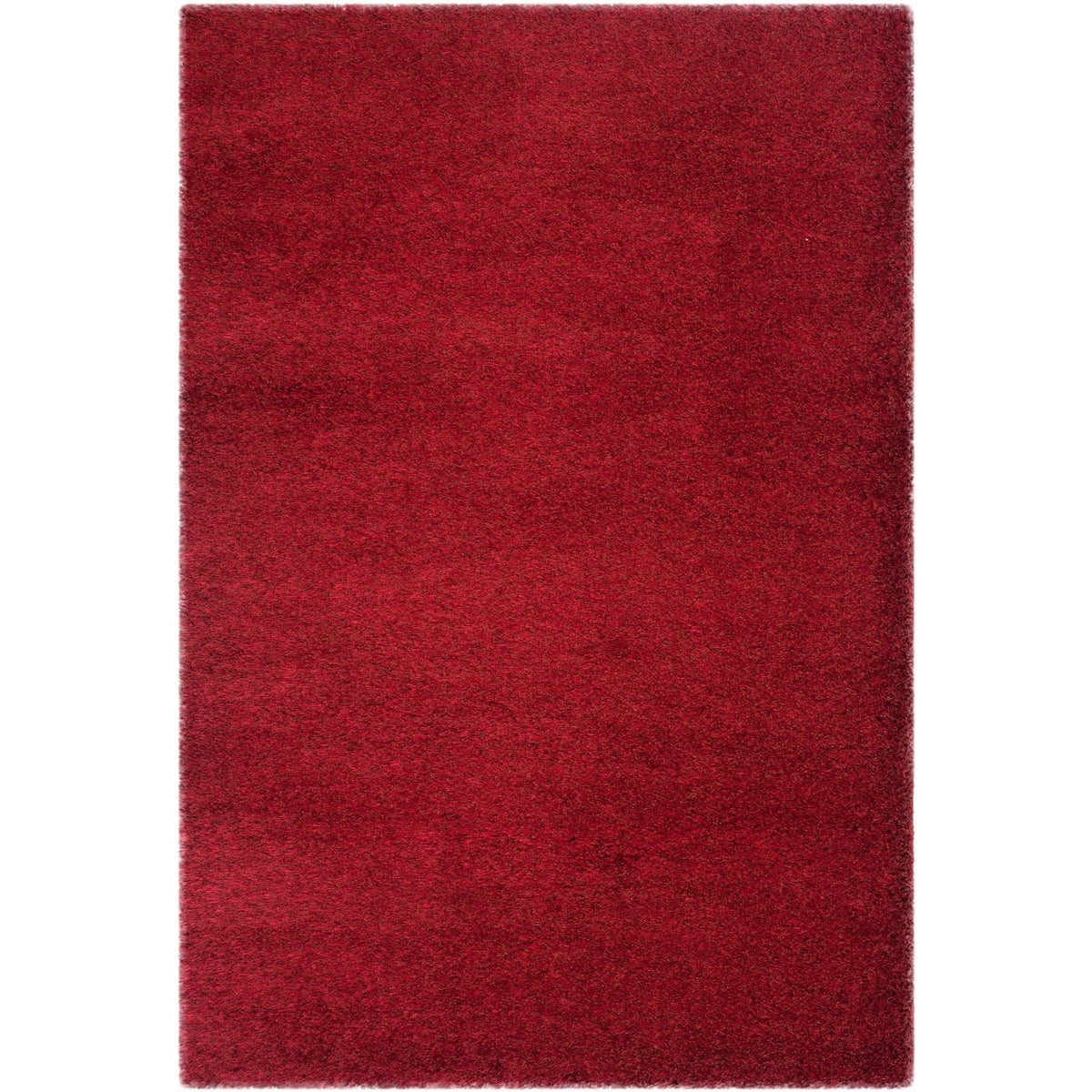 Red 5'1" x 7'6" Shag Area Rug R3169
