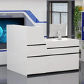 L-Shaped Black Reception Desk S986