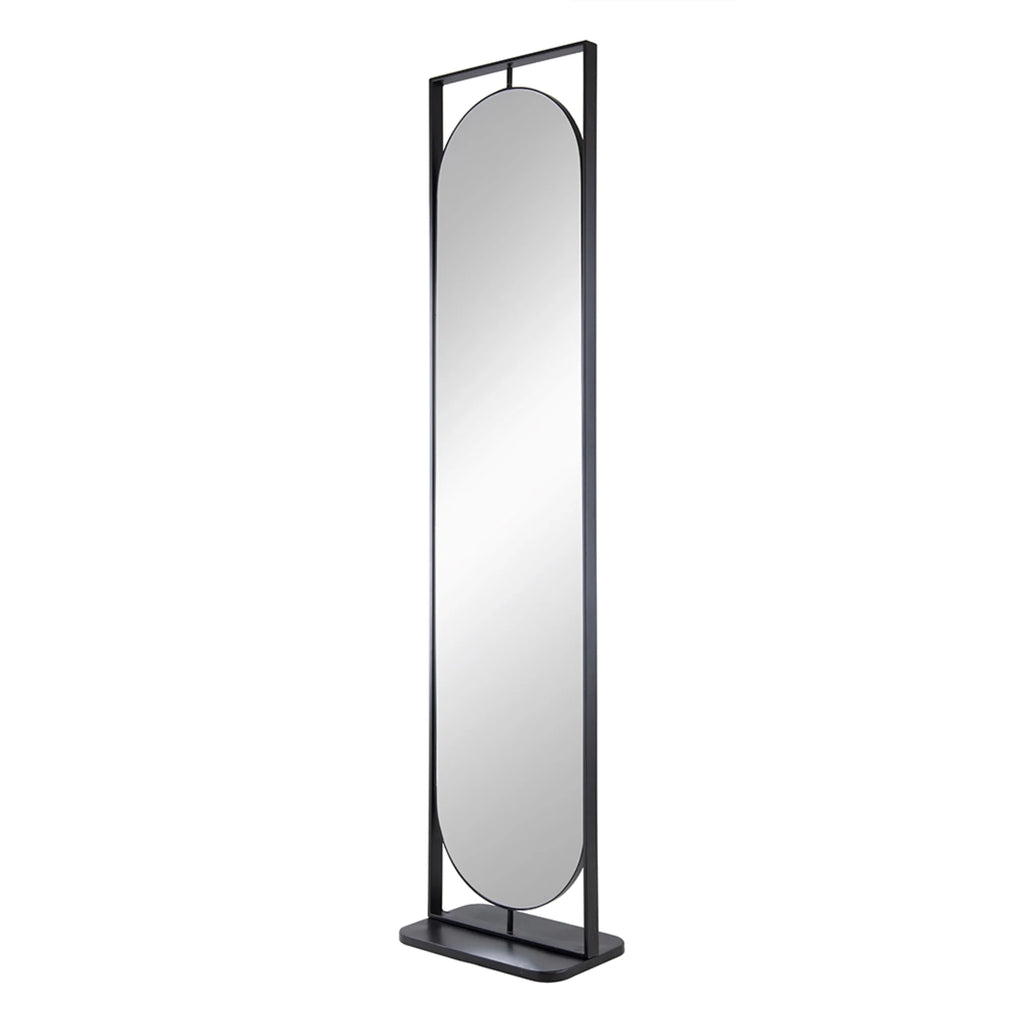 Black Rectangular Full Length Stand Mirror E897