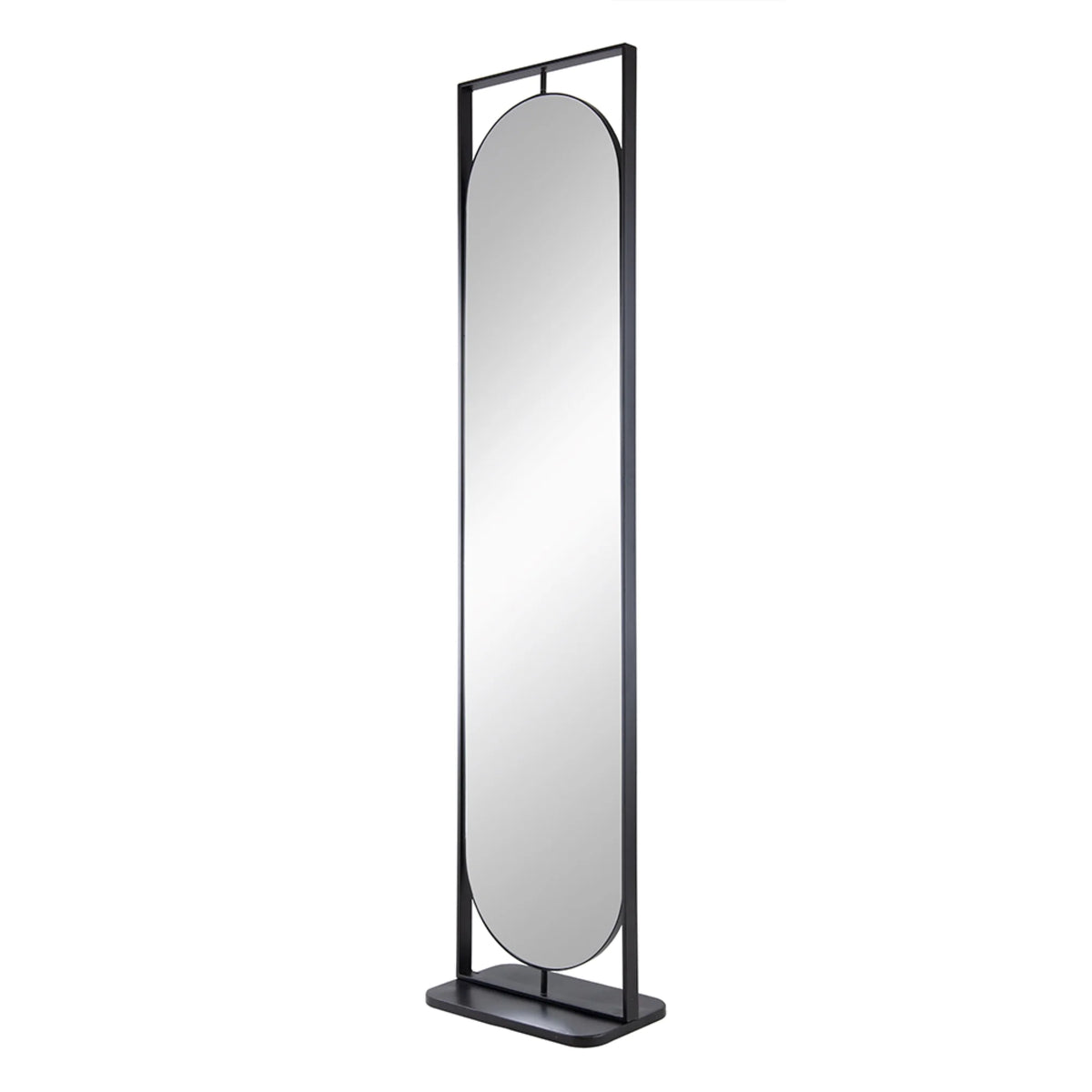 Black Rectangular Full Length Stand Mirror E897