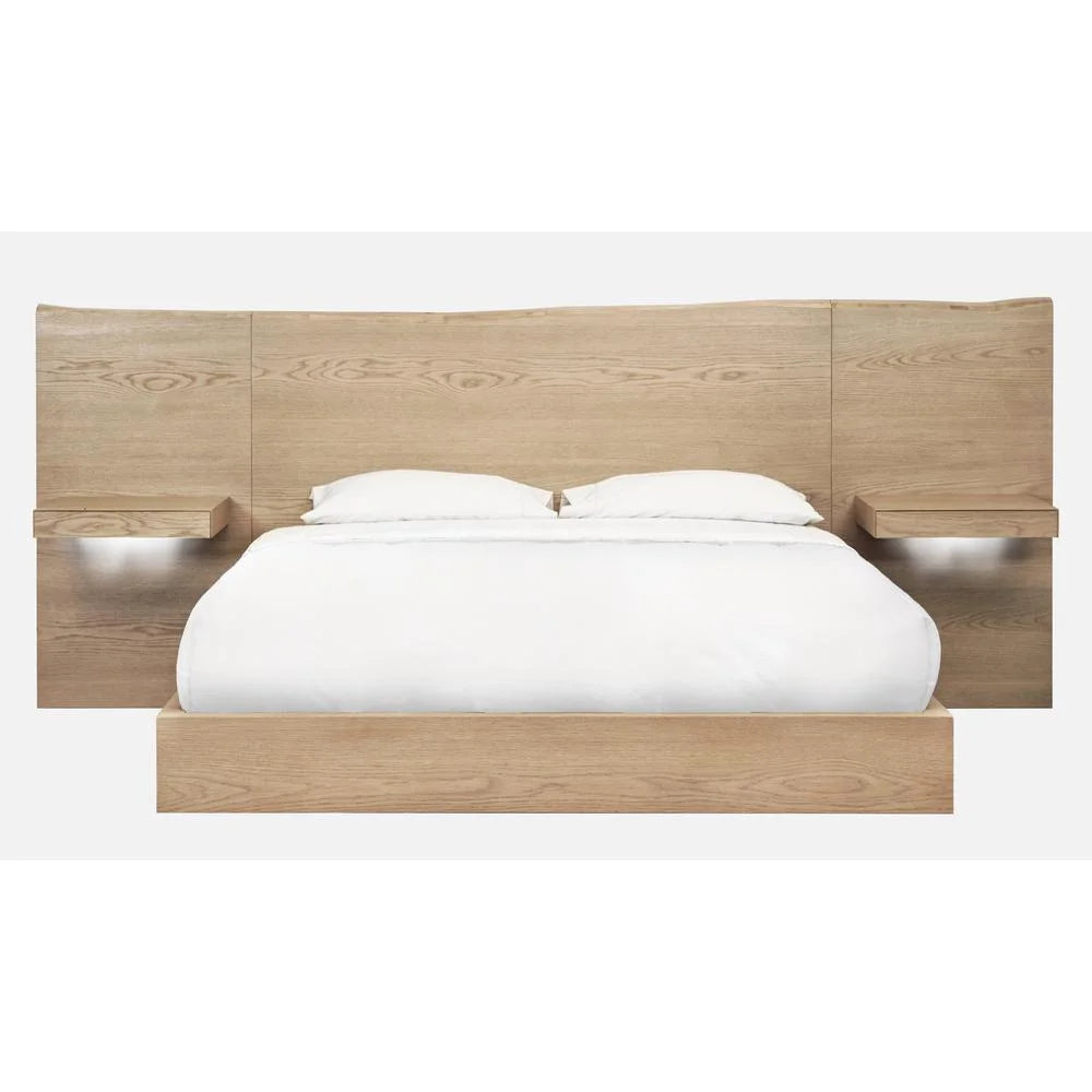 Live Edge Wall Bed with Floating Nightstands W7151