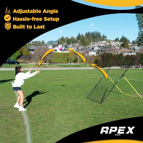 Adjustable Volleyball Rebounder Net 7x4 ft with Travel Bag R967