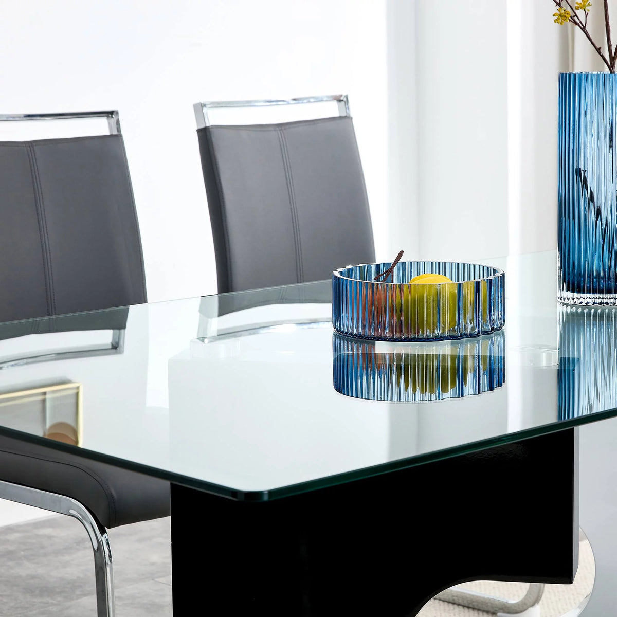 Glass Dining Table for 6 People Z607677