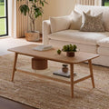Mid Century Modern Rattan Storage Coffee Table X351166