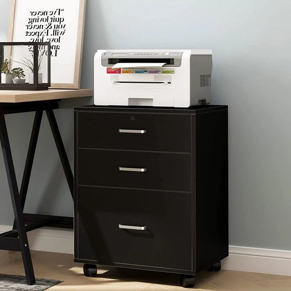 Wooden 3 Drawer Filing Cabinet O234569
