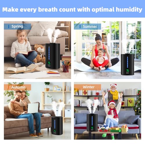 6L Cool and Warm Humidifiers Black H6234