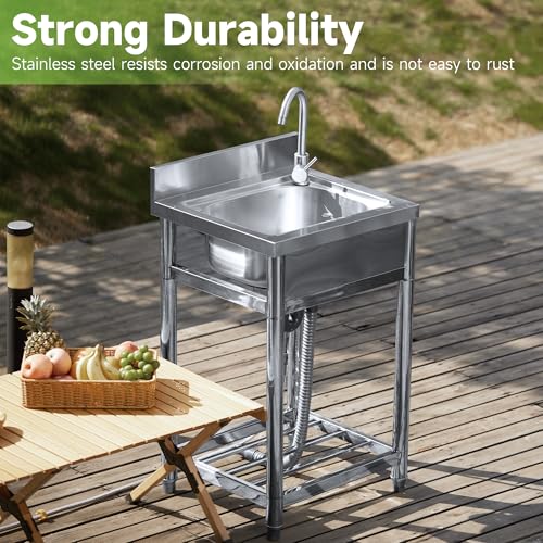 Stainless Steel Single Bowl Utility Sink O580