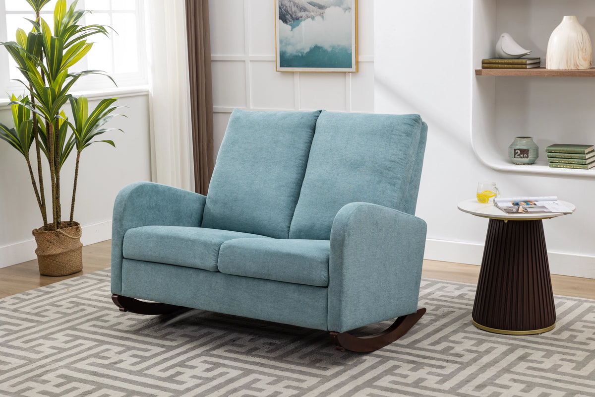Oversized Upholstered Wingback Rocking Chair L332176
