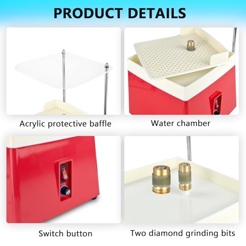 Stained Glass Grinder with Acrylic Baffle Q637