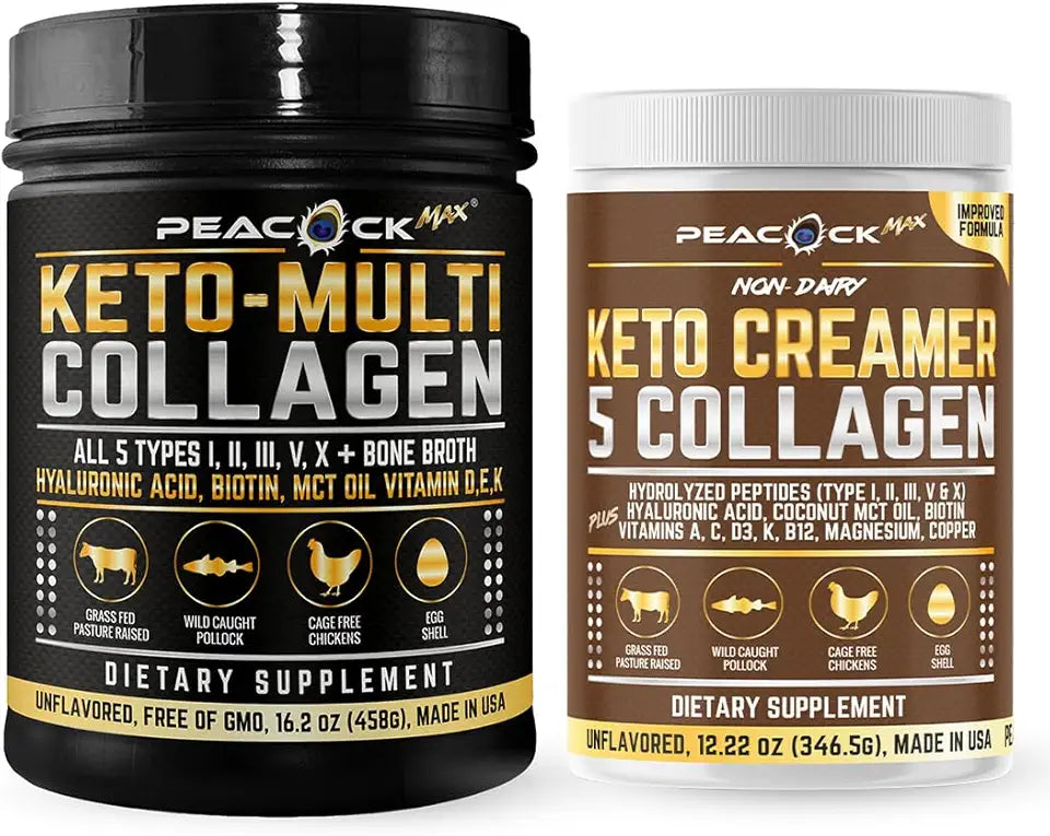 Collagen Protein and Creamer Bundle with MCT Oil, Peptides, Biotin & B12 I699981
