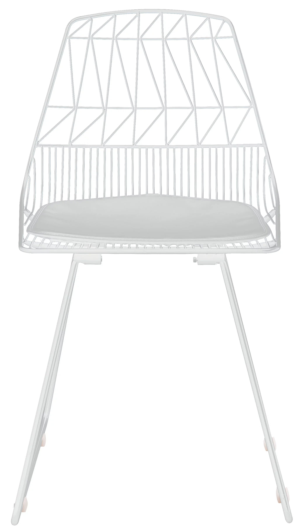 French White Metal Dining Chair Set of 2 Z978400