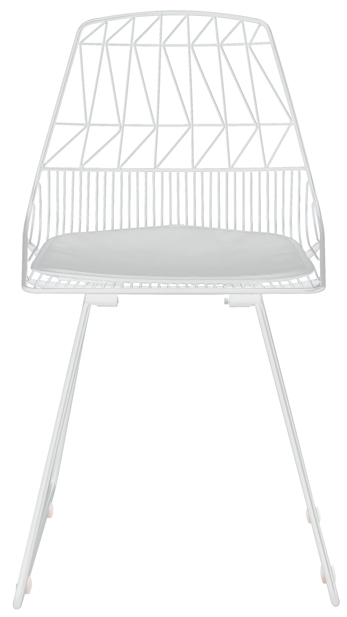 French White Metal Dining Chair Set of 2 Z978400