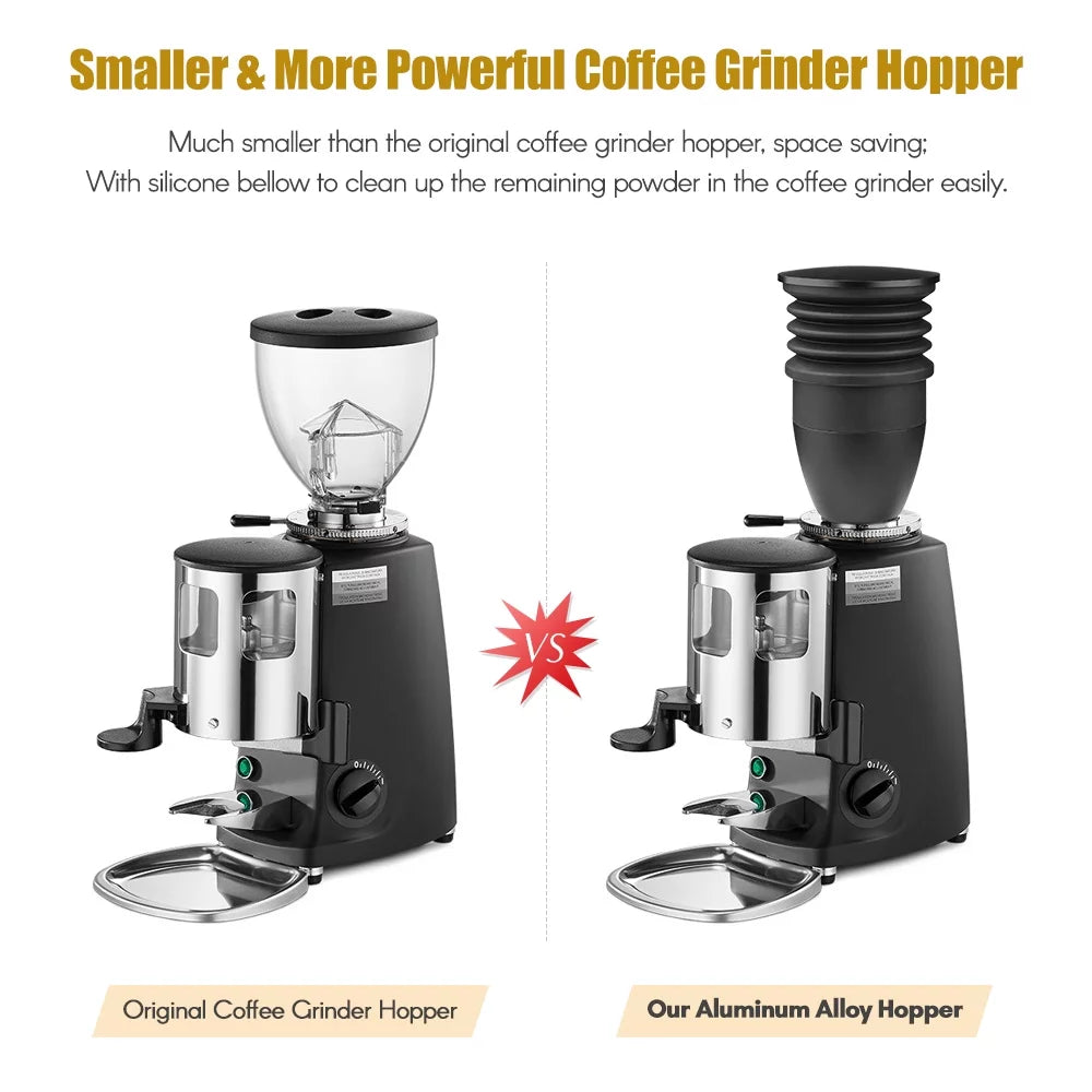 Aluminum Alloy Single Dose Hopper with Silicone Bellow Coffee Grinder Accessories E870