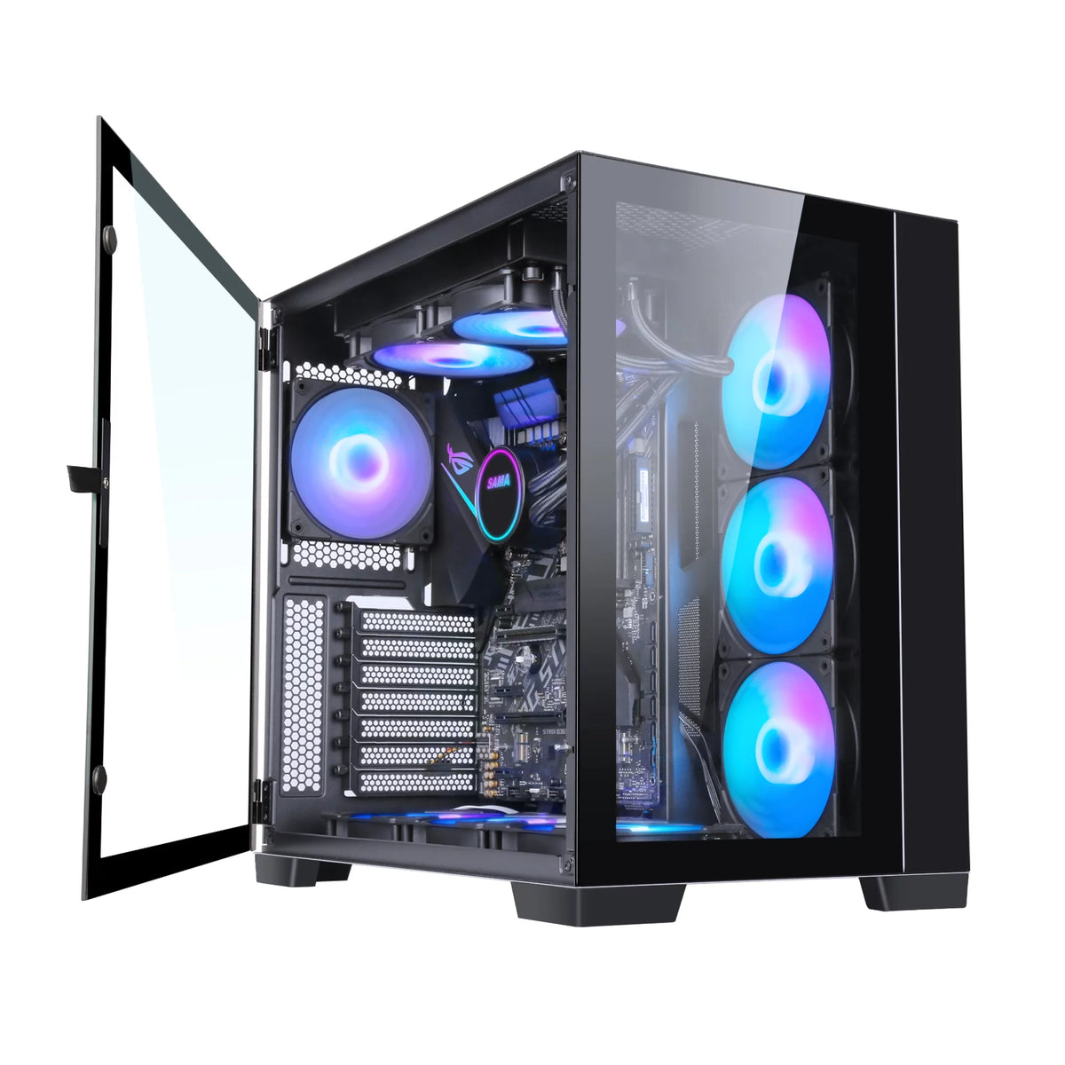 ATX Gaming Computer Case with 4 ARGB Fans C617091