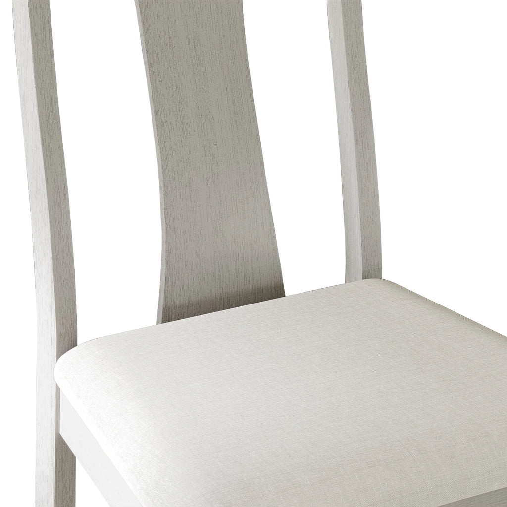 Minimalist Wooden Dining Chair Set of 2 White Y23361