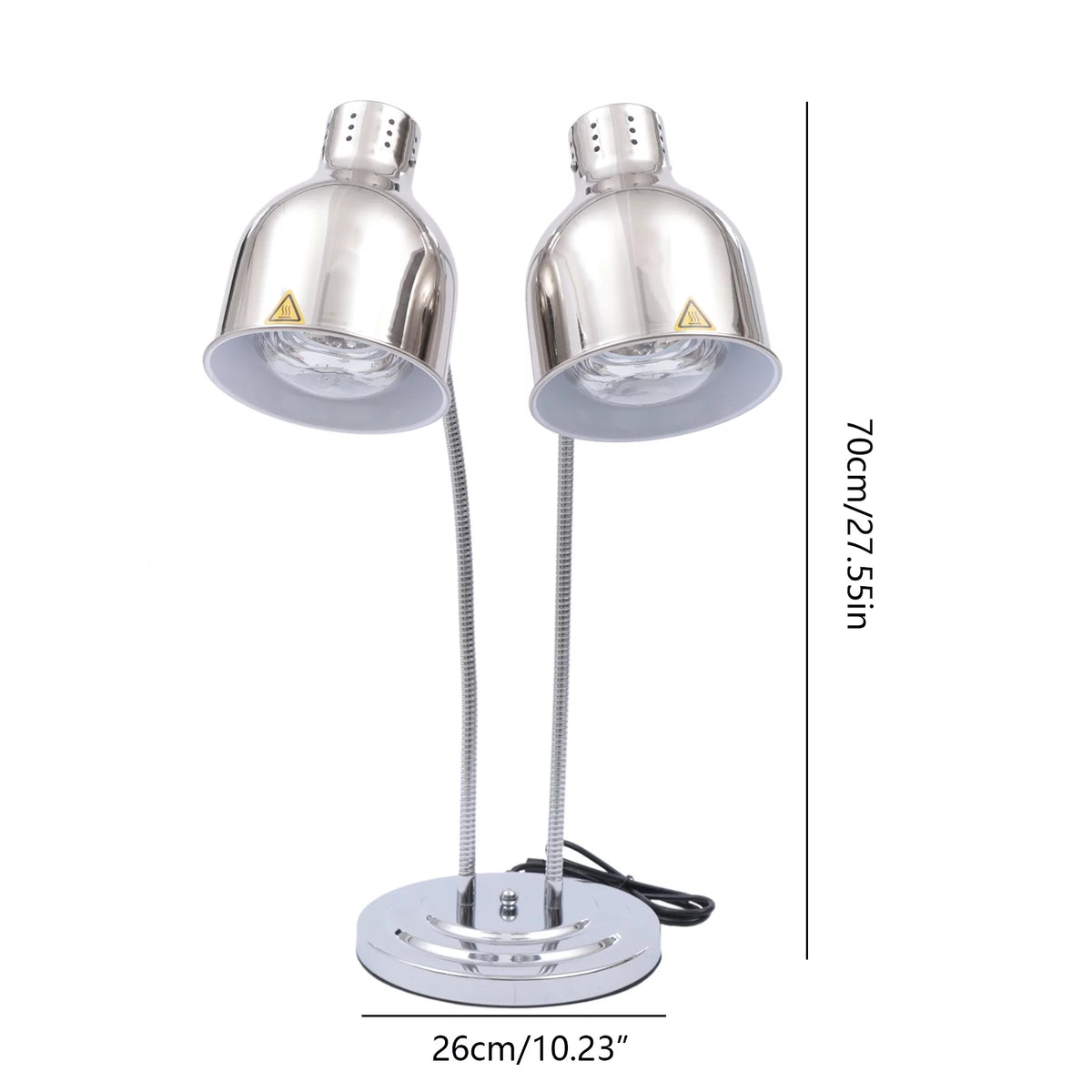 Double Head Food Heat Lamp with 250W Bulbs R2519