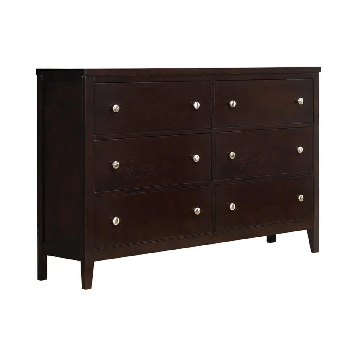 Cappuccino Bedroom Set with Upholstered Headboard H139