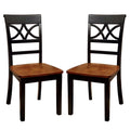 Black and Cherry Wood Dining Chair Set of 2 L377636