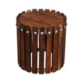 15 Inch Round Acacia Wood Side End Table U824955