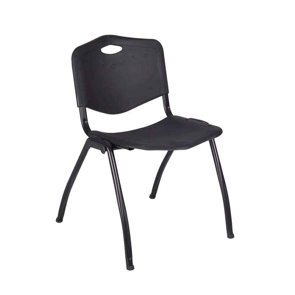 48" Round Breakroom Table and 4 Stack Chairs A285
