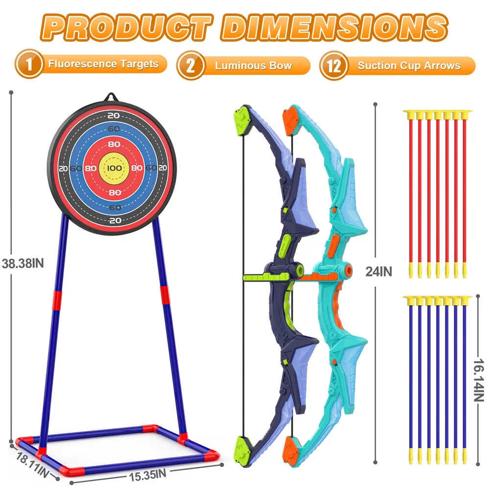Bow and Arrow Kids Archery Set with 14 Suction Cups Arrows and Target P165