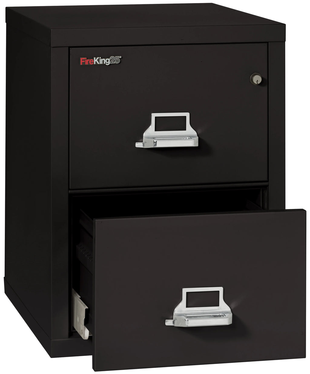 Black 2 Drawer Fire Resistant Legal File Cabinet J78851