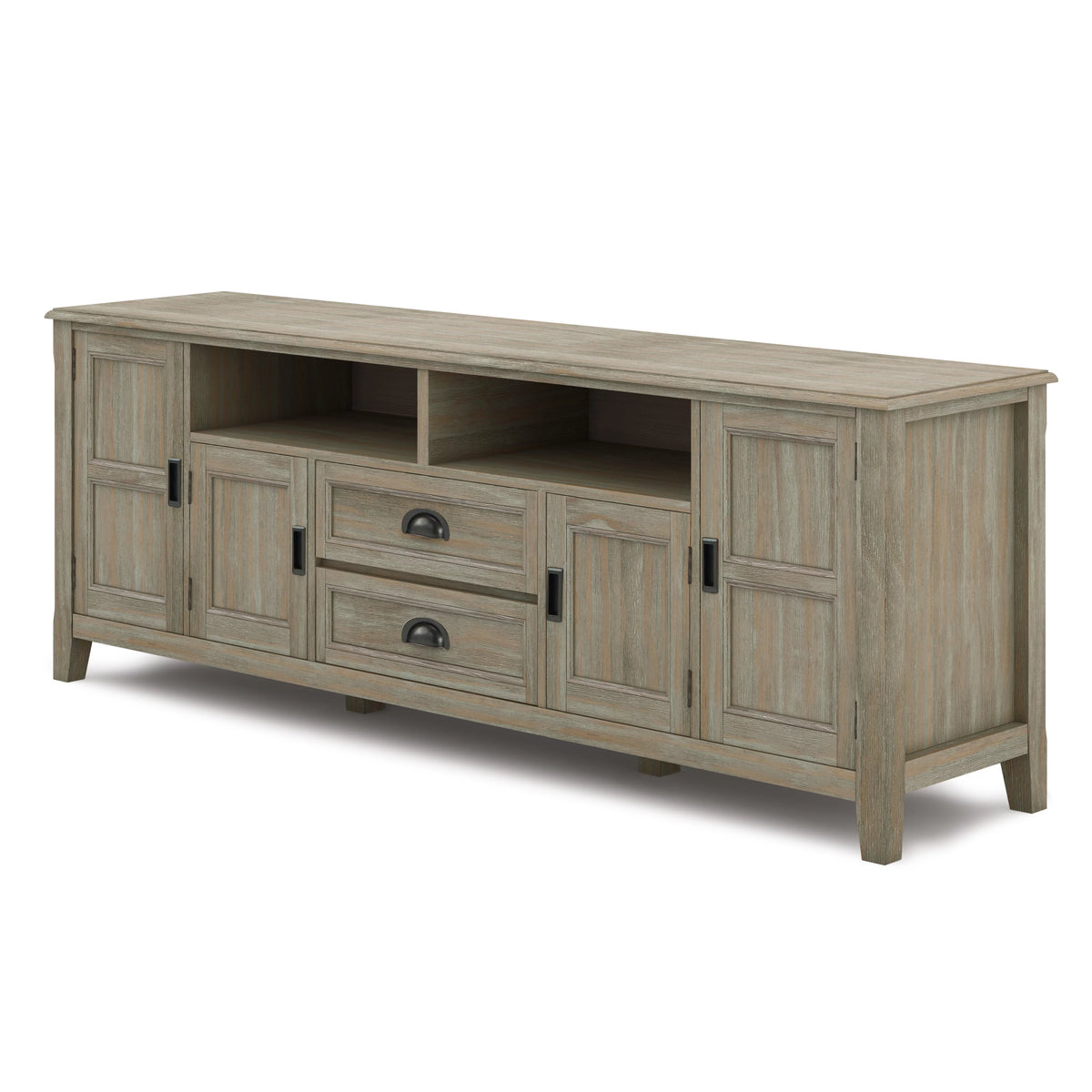 Gray Wood TV Media Stand R340