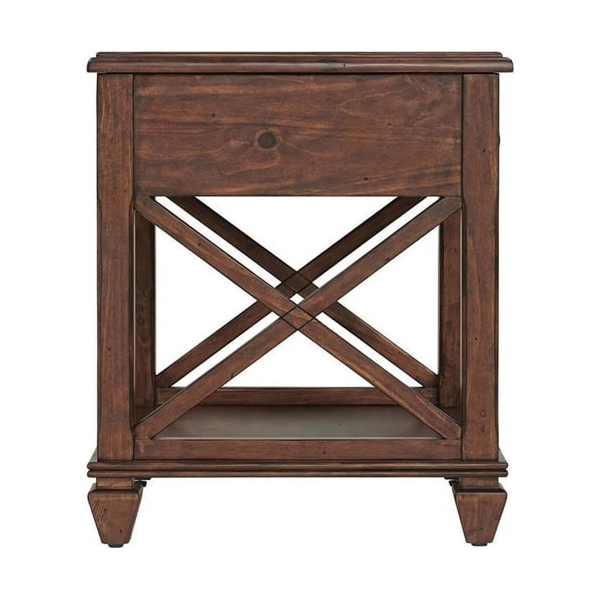 21" Square Wood End Table with Drawer Set of 2 I4928