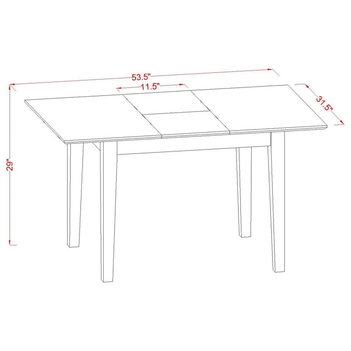 5 Piece Wood Dining Set R384