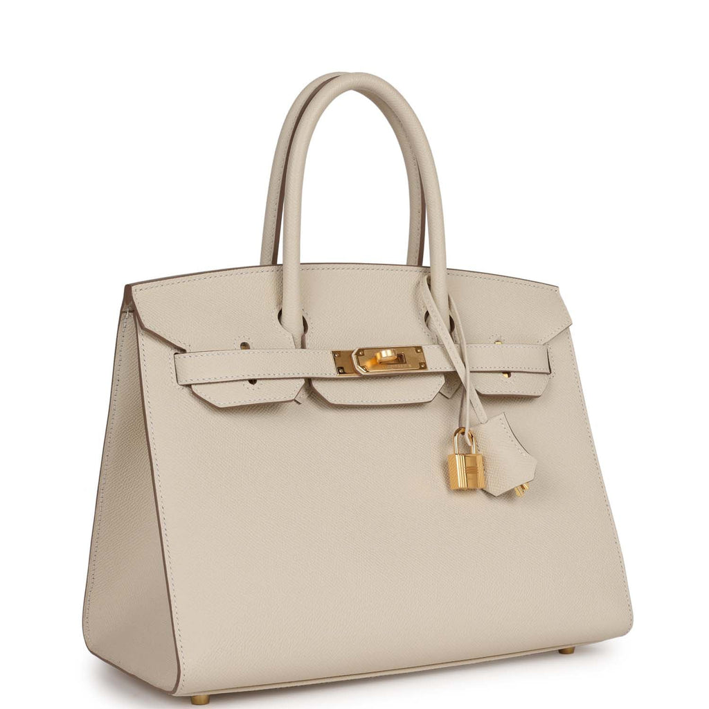 Pre-owned 30 Craie Epsom Handbag V472