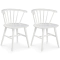 White Spindle Back Dining Chair Set of 2 X4929