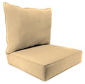 Antique Beige Square Outdoor Deep Seating Cushion and Back Cushion 2-Piece Set Y2320