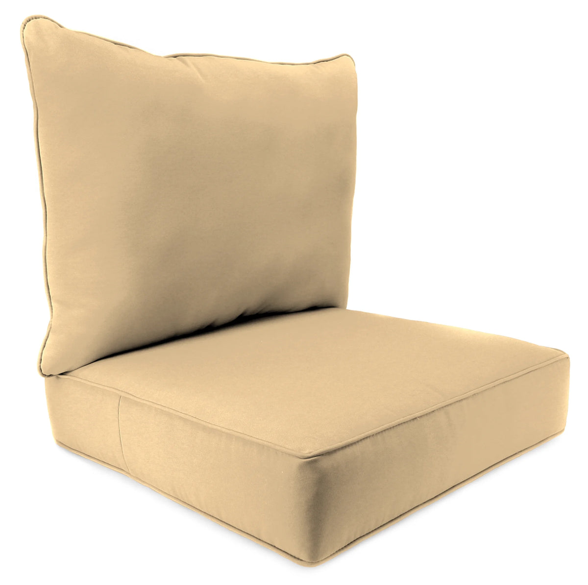 Antique Beige Square Outdoor Deep Seating Cushion and Back Cushion 2-Piece Set Y2320