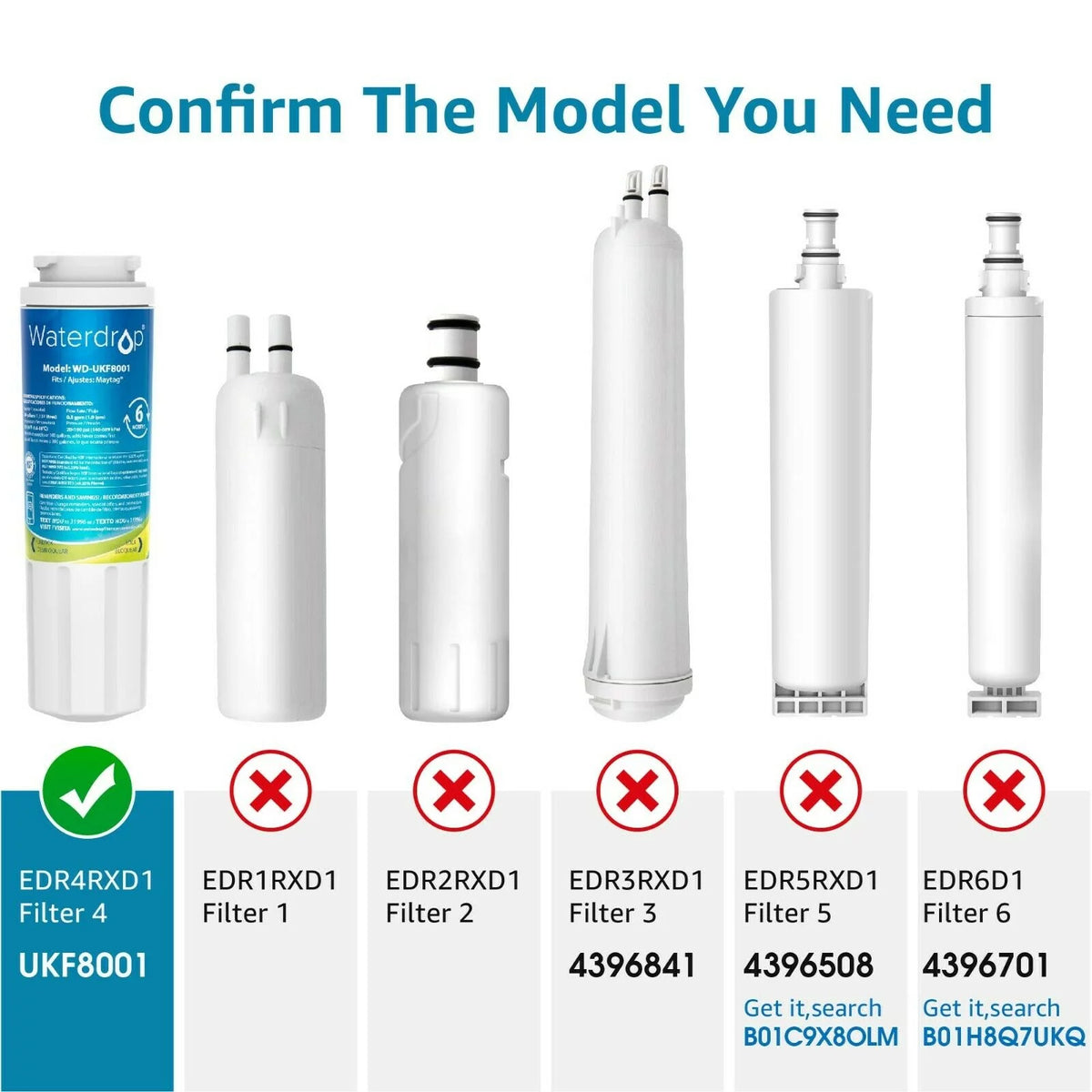 Refrigerator Water Filter, NSF 53&42 Certified (4 Pack) S230