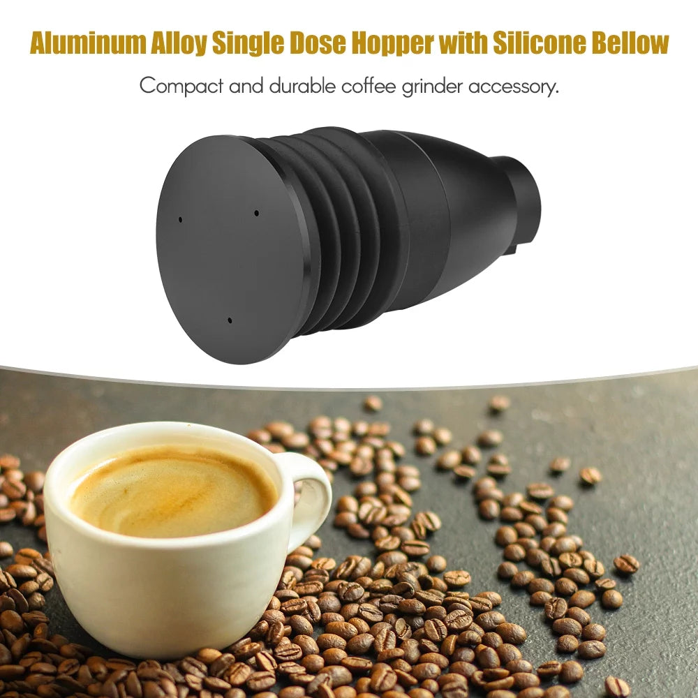 Aluminum Alloy Single Dose Hopper with Silicone Bellow Coffee Grinder Accessories E870