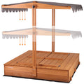 47'' Wooden Sandbox with Lid and Bench A629931