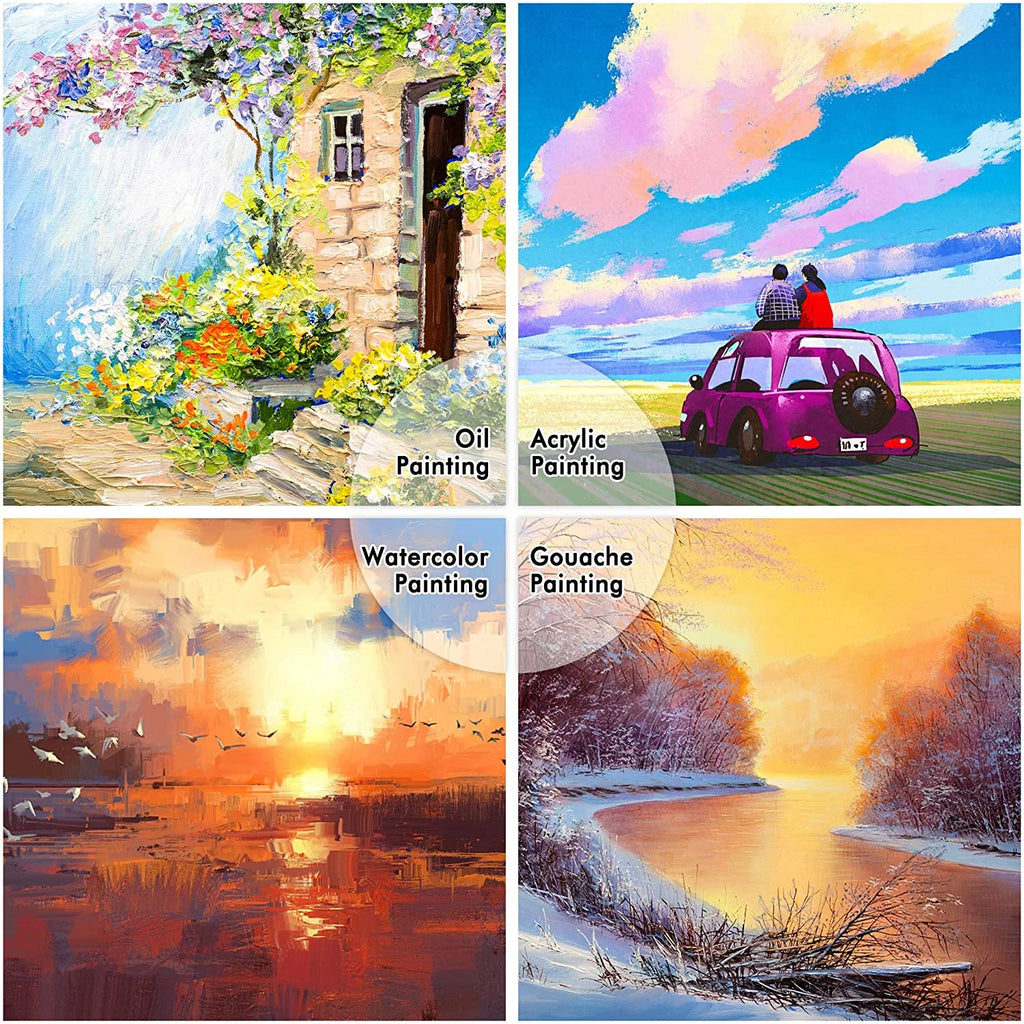Painting Canvas Panel, 36 Multi Pack, 100% Cotton White K553126