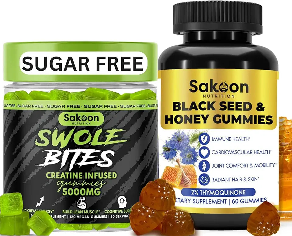 Black Seed Oil & Creatine Monohydrate Gummies 5000mg 180 Ct X75926