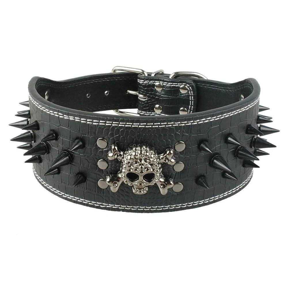 3 Inch Spiked Studded Leather Dog Collar O12115