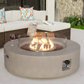 40.5 inch Round Grey Propane Fire Pit Table M7984